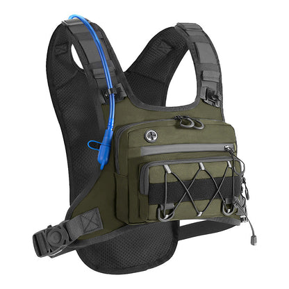 🔥Hot Salg 50% RABATT🔥Sykkelvest foran og bak for menn – Klar for hydrering, 3L oppbevaring, pustende netting 🏃