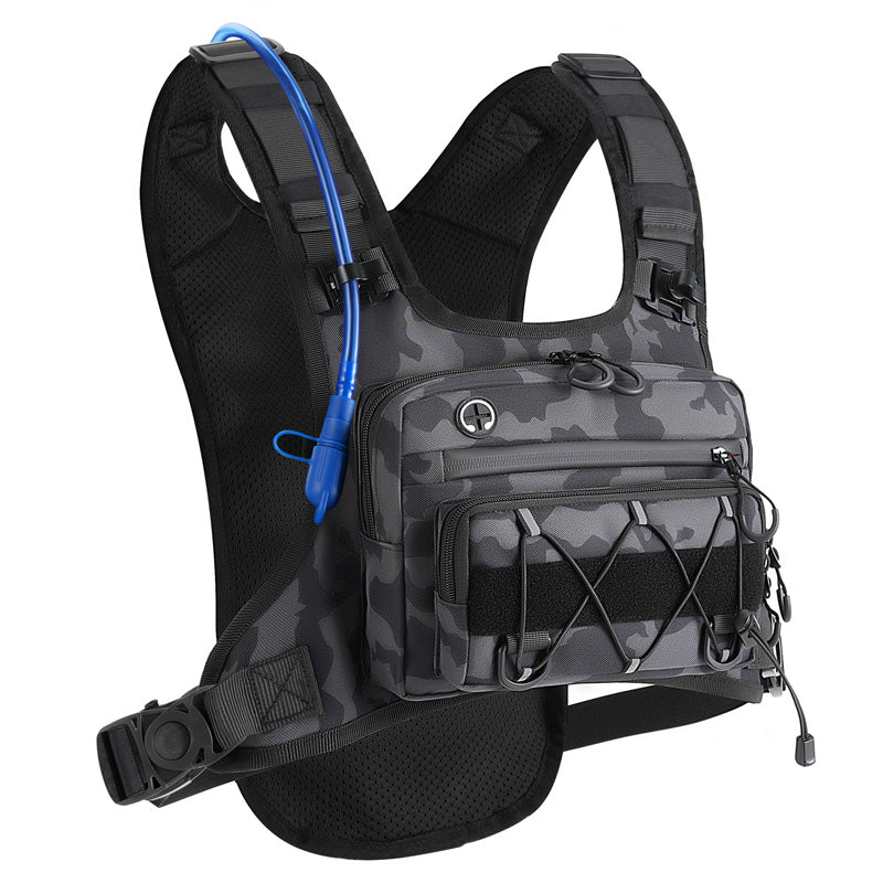 🔥Hot Salg 50% RABATT🔥Sykkelvest foran og bak for menn – Klar for hydrering, 3L oppbevaring, pustende netting 🏃
