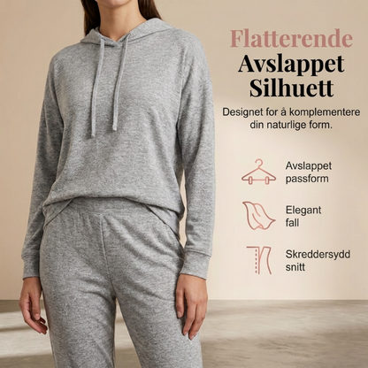 Dame todelt fritidstreningsdress i ensfarget