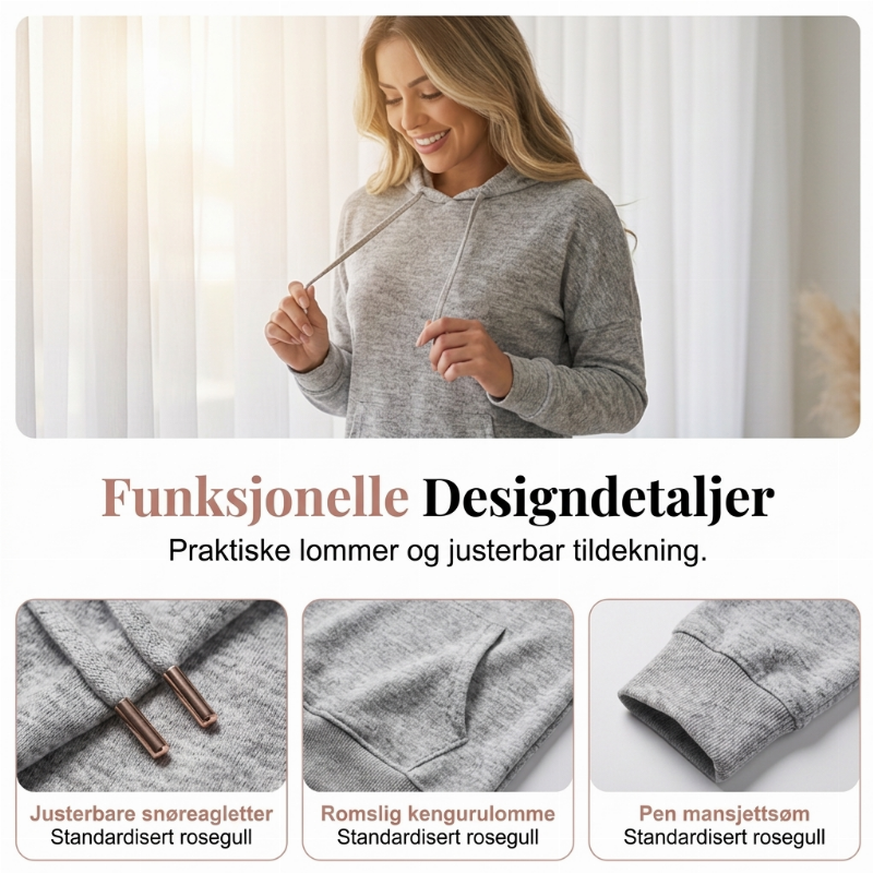 Dame todelt fritidstreningsdress i ensfarget