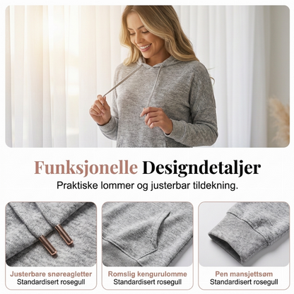 Dame todelt fritidstreningsdress i ensfarget