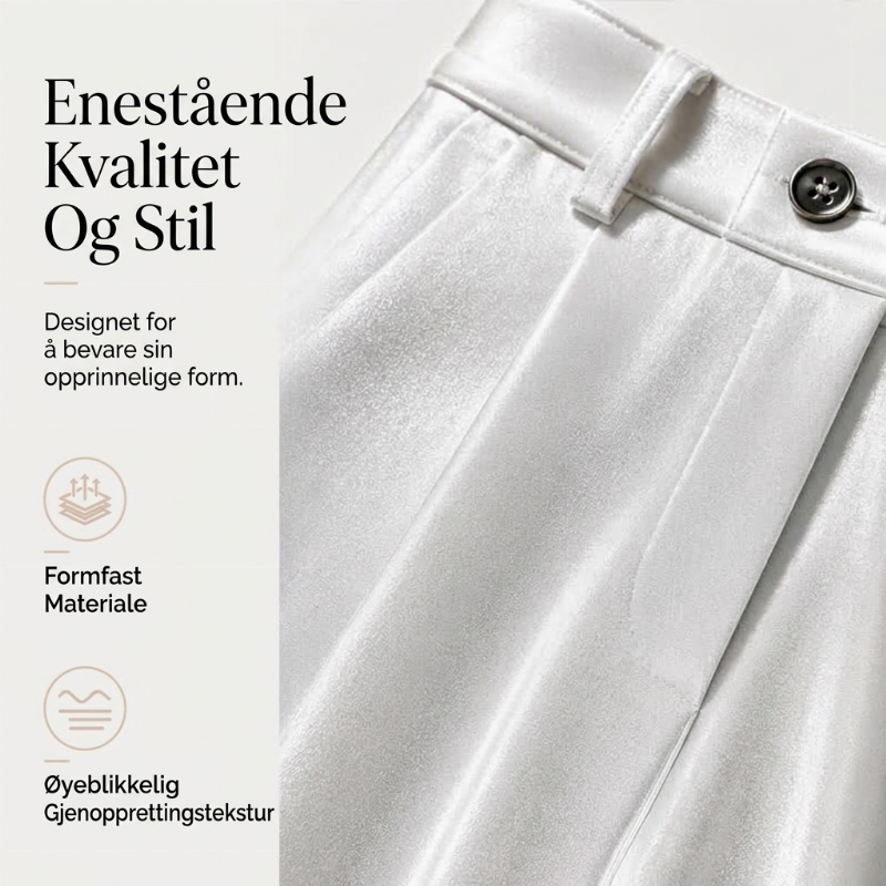 Damebukser med høy midje, avslappet, drapert og vide ben