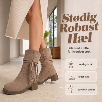 Uformelle slouchy støvletter for kvinner, midt på leggen