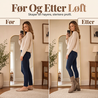 Uformelle slouchy støvletter for kvinner, midt på leggen