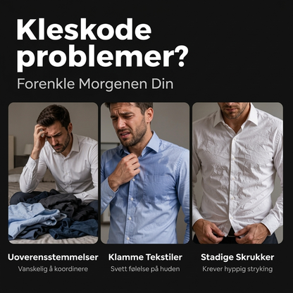 Sett med todelt polyesterskjorte og -bukser for menn