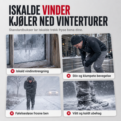 Unisex tykke varme fleecebukser
