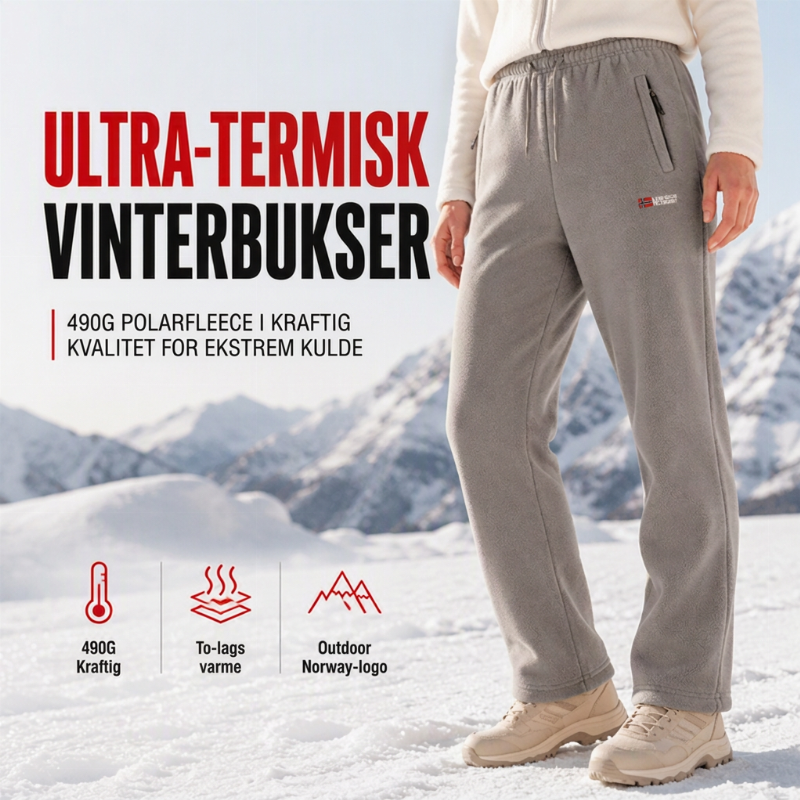 Unisex tykke varme fleecebukser