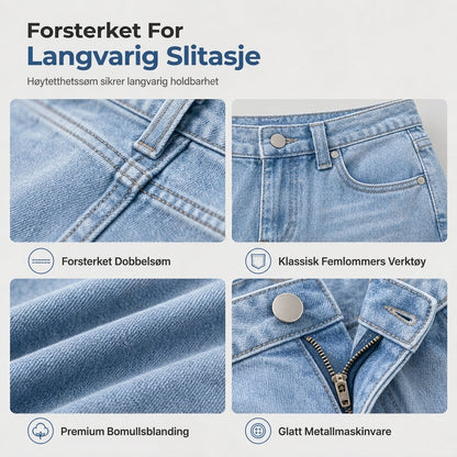 Klassiske rette ben-jeans for menn