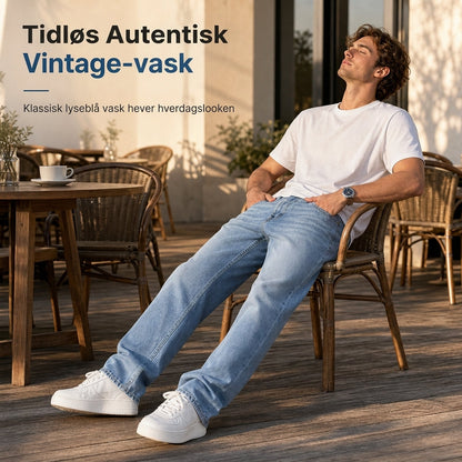 Klassiske rette ben-jeans for menn
