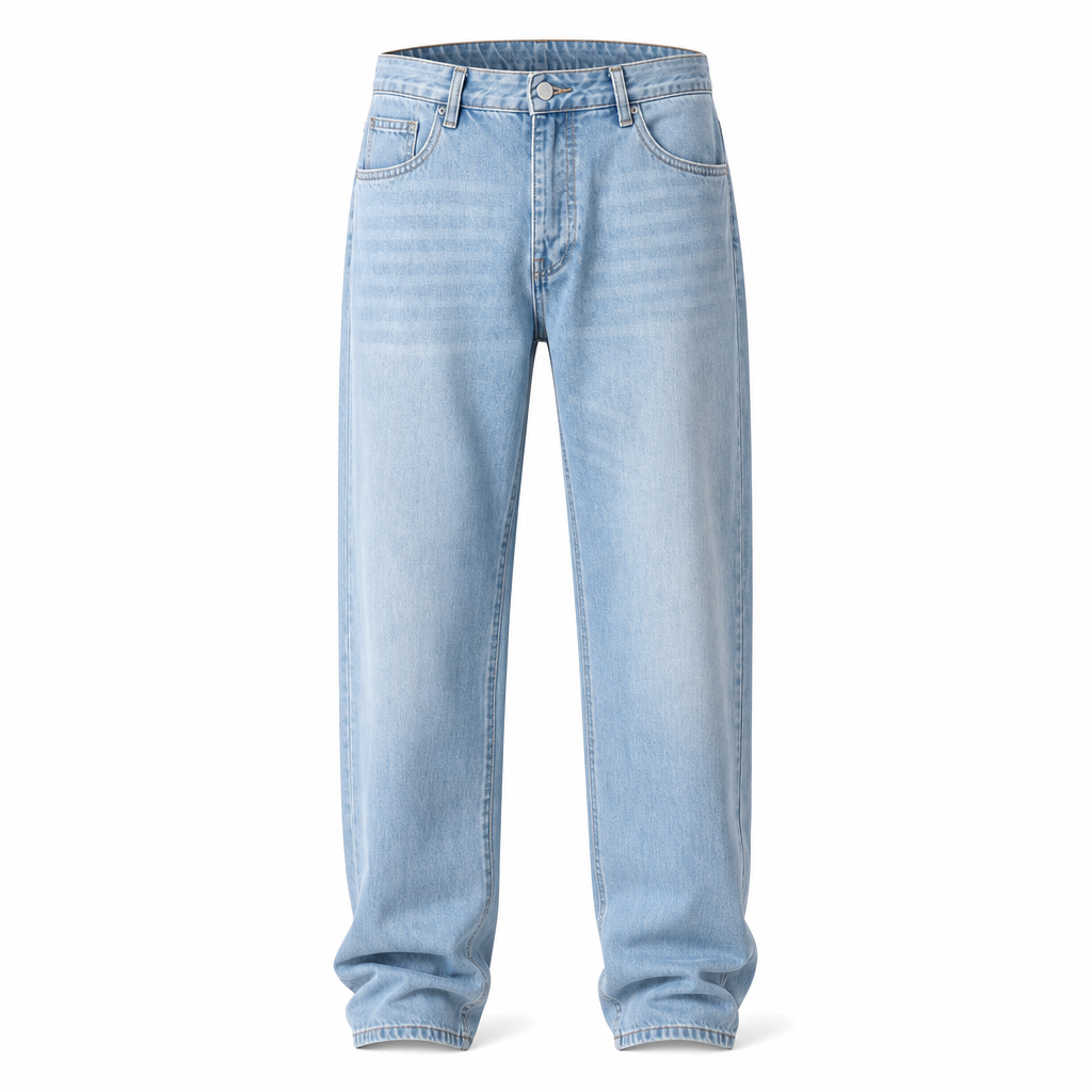 Klassiske rette ben-jeans for menn