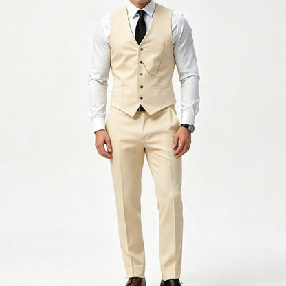 3-delt formelt dressett i slim fit for menn