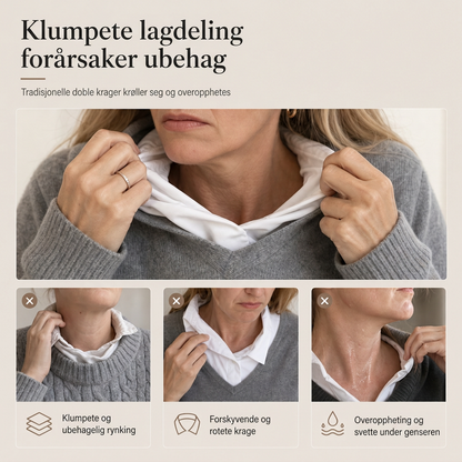 Damelig strikket topp i falsk to-delt design med V-hals