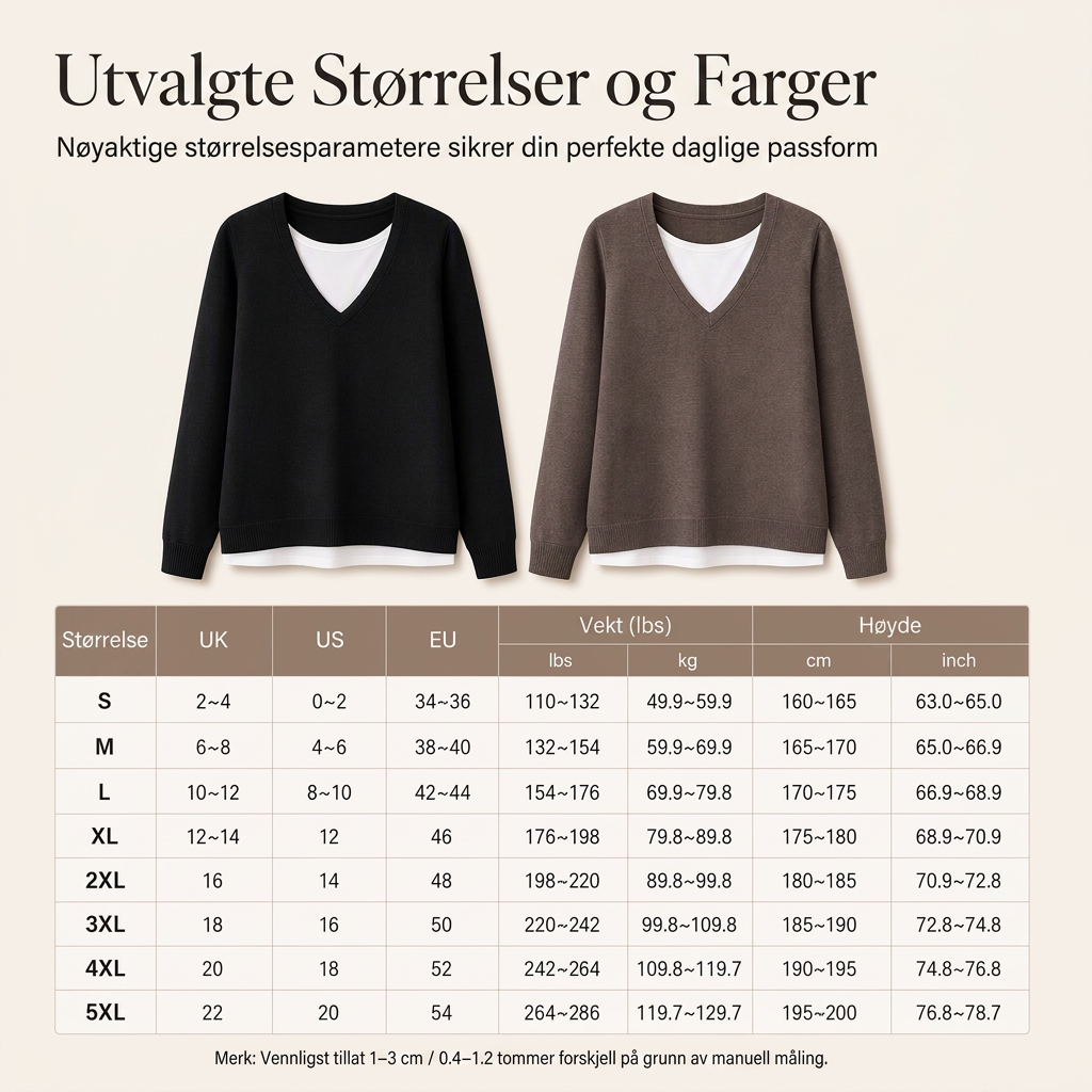 Damelig strikket topp i falsk to-delt design med V-hals