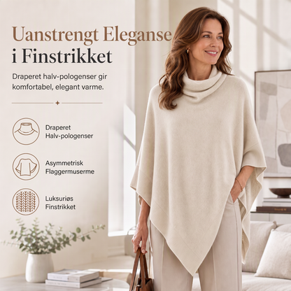 Elegant strikket sjal for kvinner, ensfarget, løs passform, allsidig kappe
