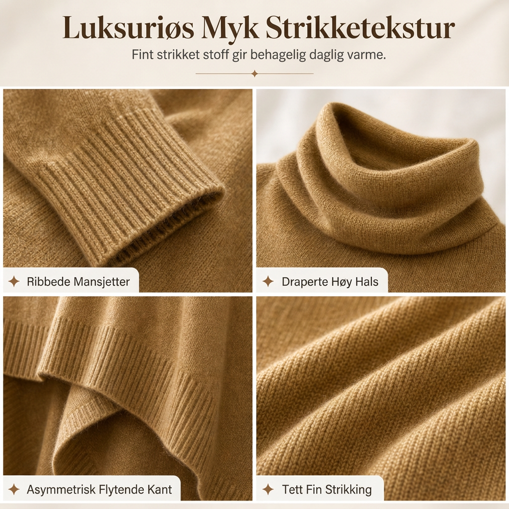 Elegant strikket sjal for kvinner, ensfarget, løs passform, allsidig kappe