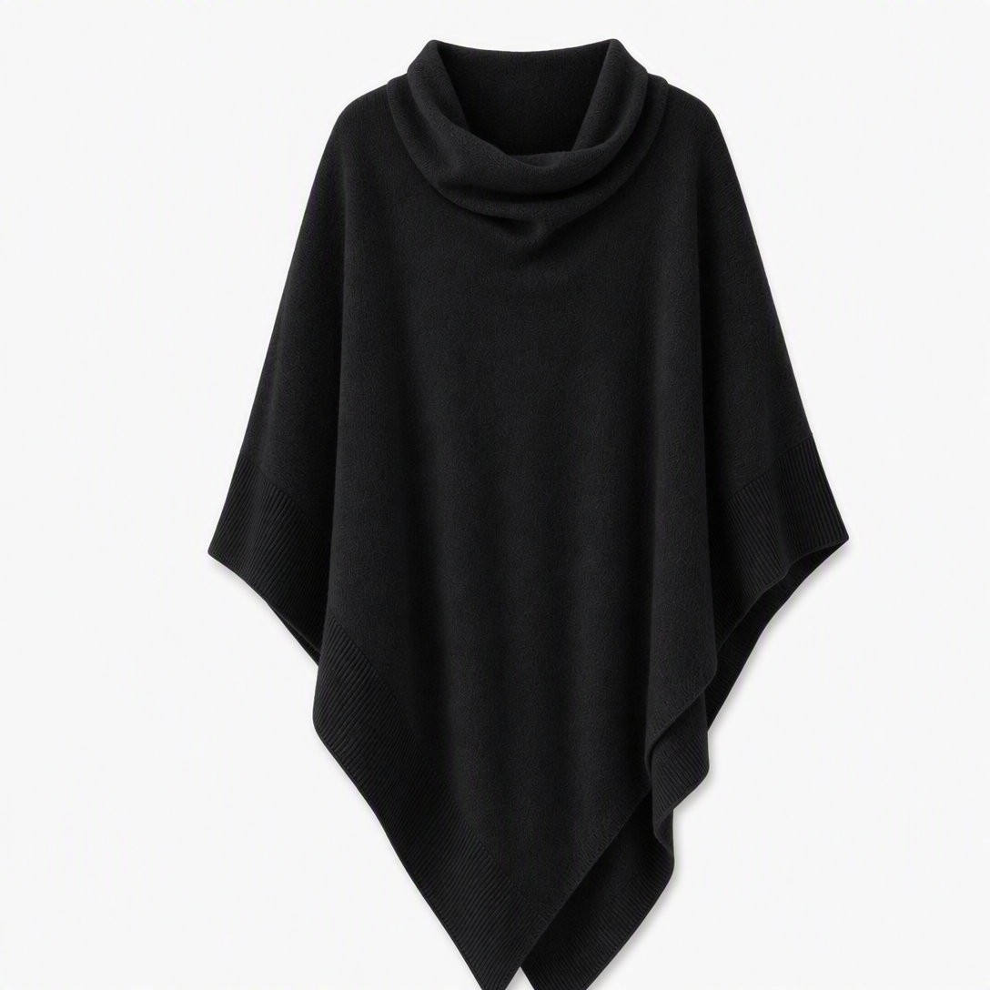 Elegant strikket sjal for kvinner, ensfarget, løs passform, allsidig kappe
