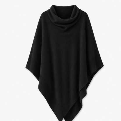 Elegant strikket sjal for kvinner, ensfarget, løs passform, allsidig kappe