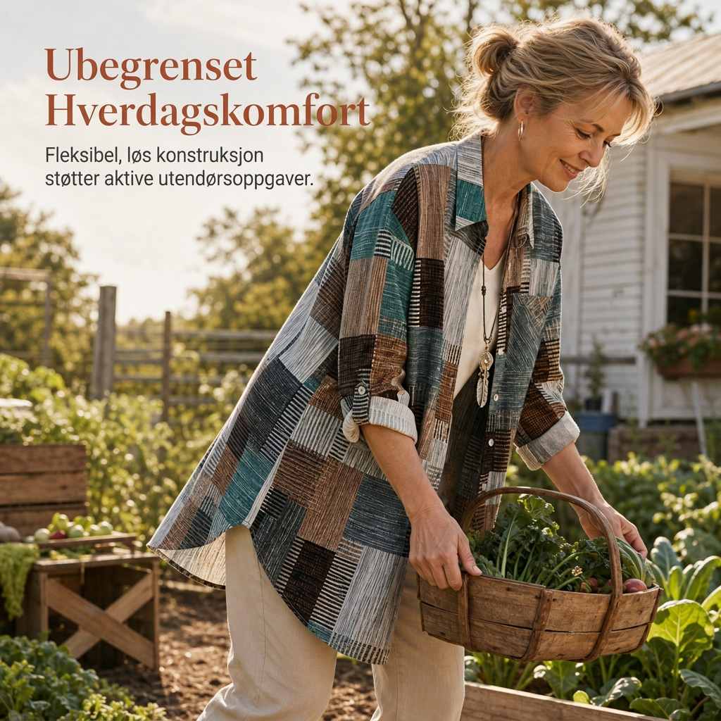 Uformell løstsittende rutete langermet skjorte, pluss størrelse, solbeskyttende yttertøy for vår og høst