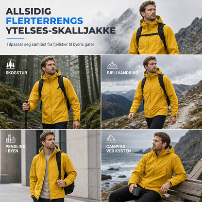 Unisex utendørs hettejakke i mykskall