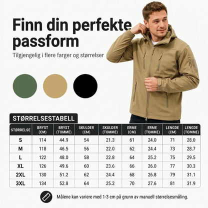 Vindtett softshell-termojakke for menn