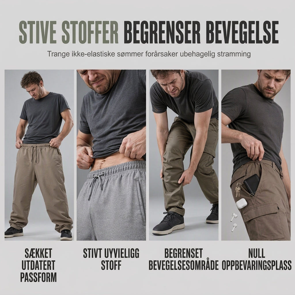 Menns uformelle cargo-joggebukser