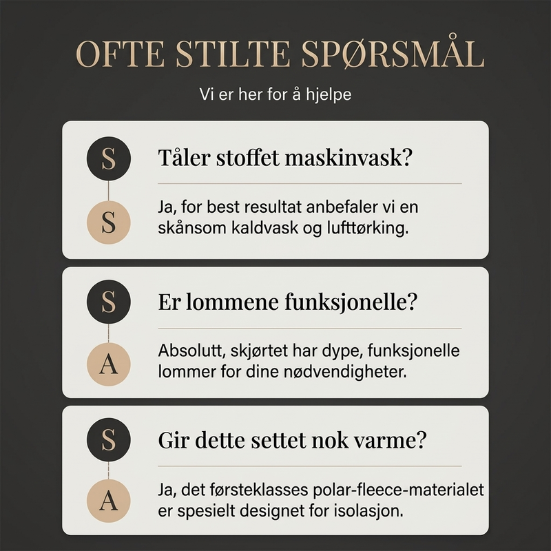 Sett med høyhalset genser og lang skjørt for kvinner