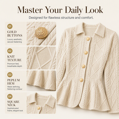 Elegant blazer med volanger og peplum for damer