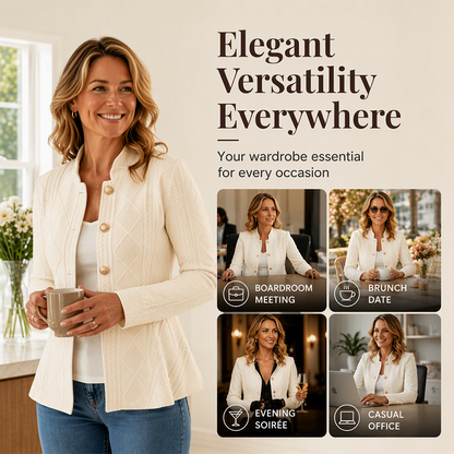 Elegant blazer med volanger og peplum for damer