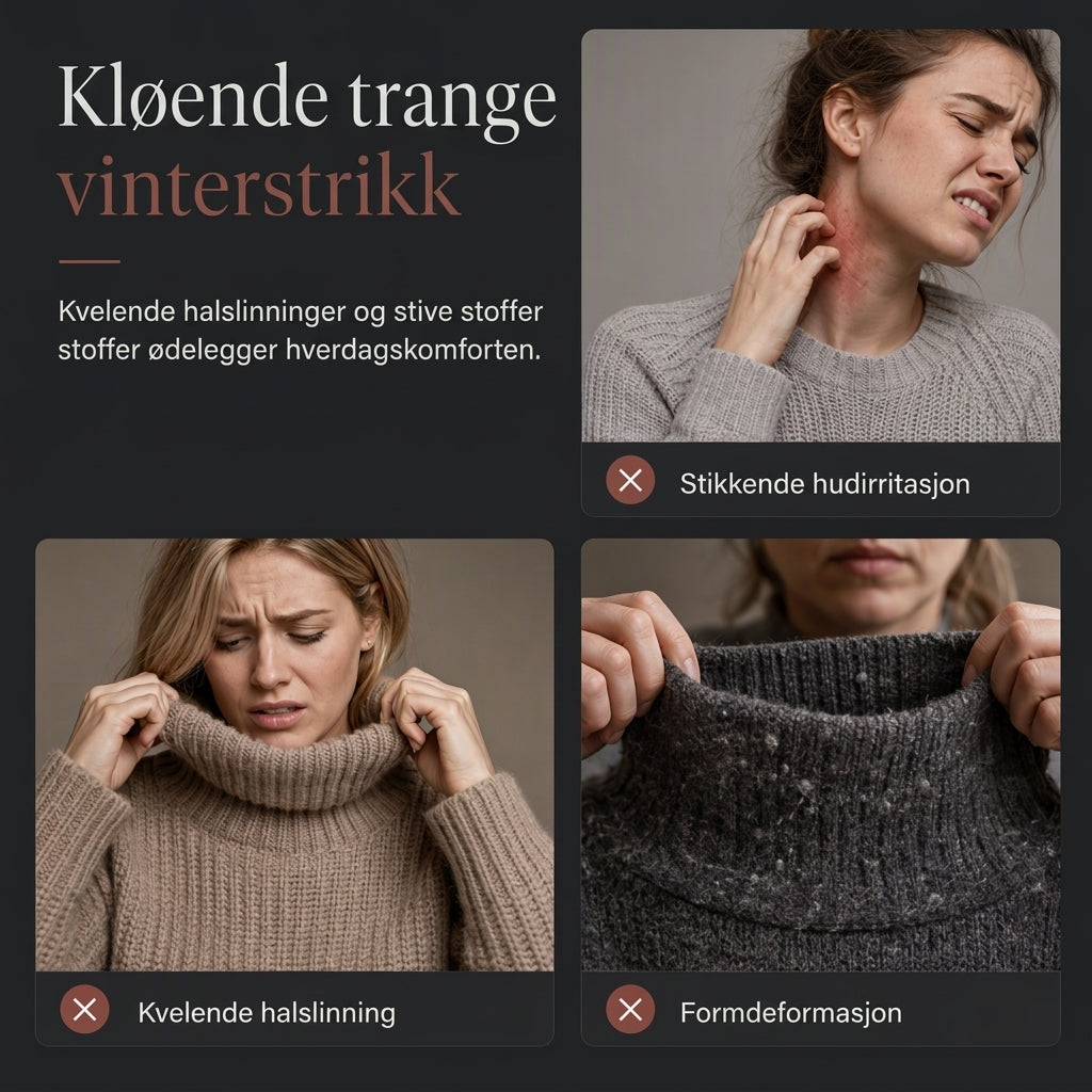 Løst strikket turtleneck-gensere for kvinner