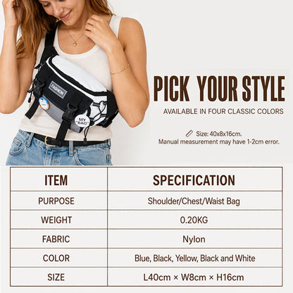 Unisex trendy sports skulderveske