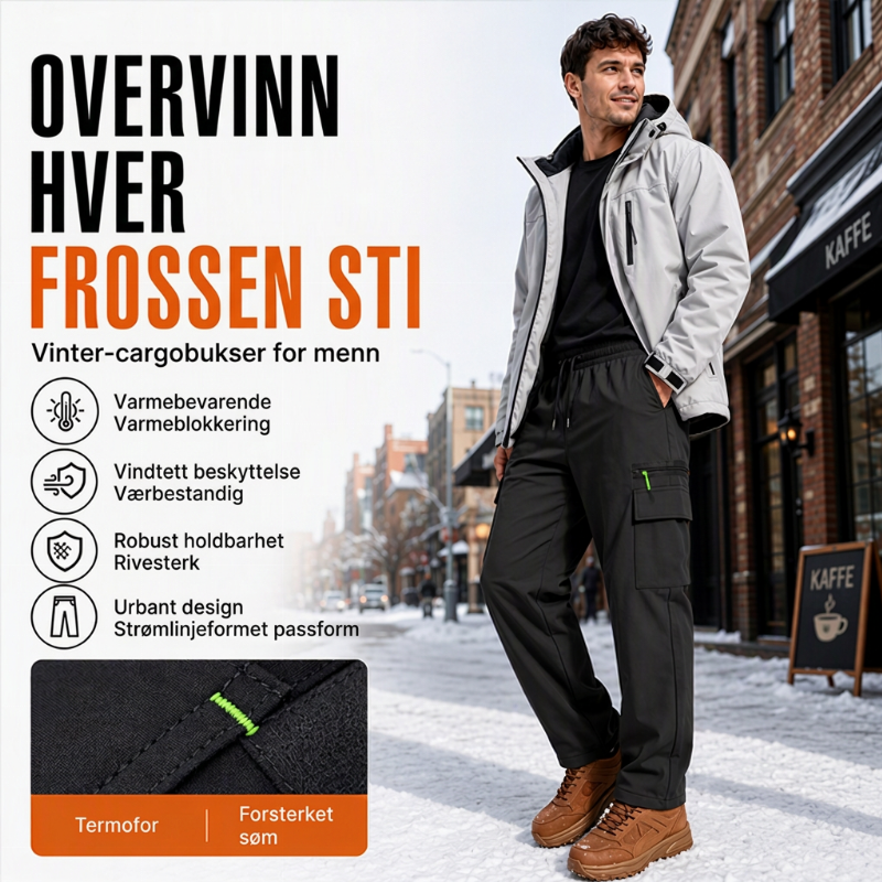 Vinterbukse for menn – vindtett og varmende til utendørsbruk