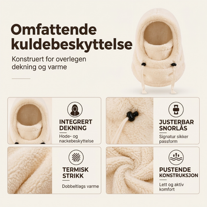 Vindtett og isolerende sykkelhette i balaklava-modell for barn