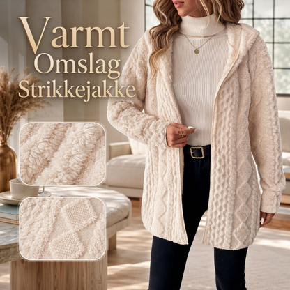 Dame uformell plysj jakke med hette