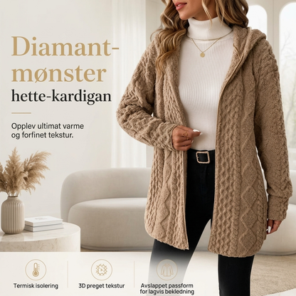 Dame uformell plysj jakke med hette