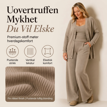 3-delers strikkesett for damer ⚡Gratis frakt⚡