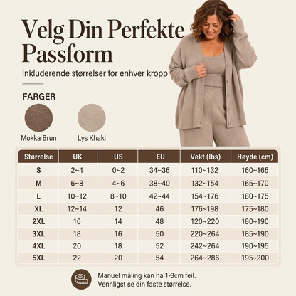 3-delers strikkesett for damer ⚡Gratis frakt⚡