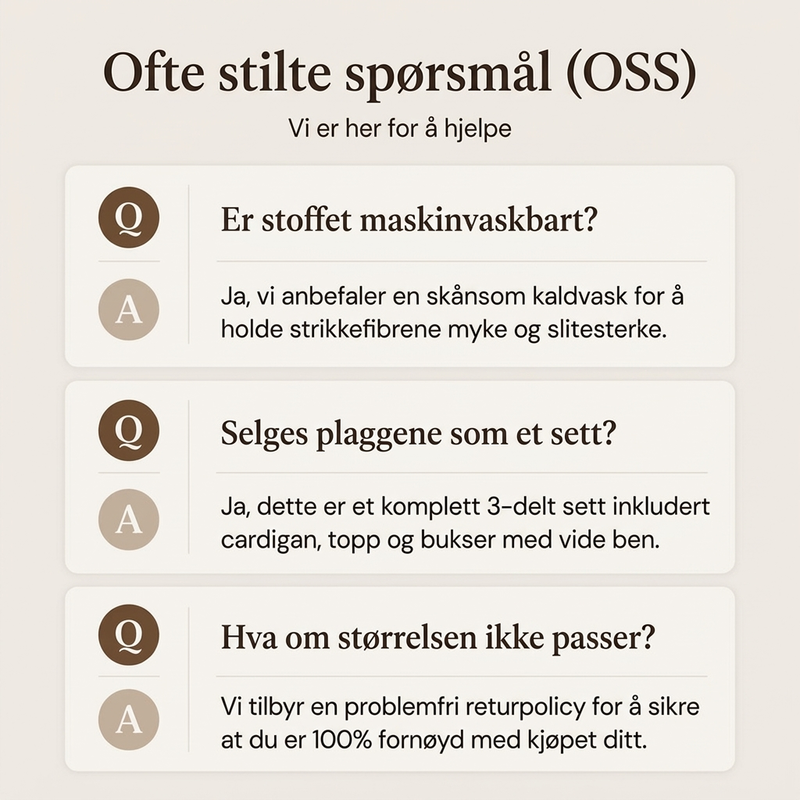 3-delers strikkesett for damer ⚡Gratis frakt⚡