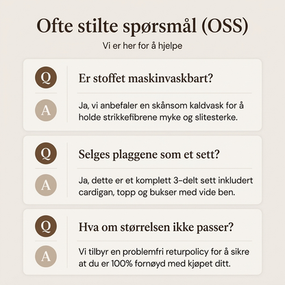 3-delers strikkesett for damer ⚡Gratis frakt⚡