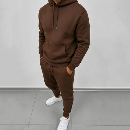 Menns hettegenser og joggebukse todelt treningsdress-sett