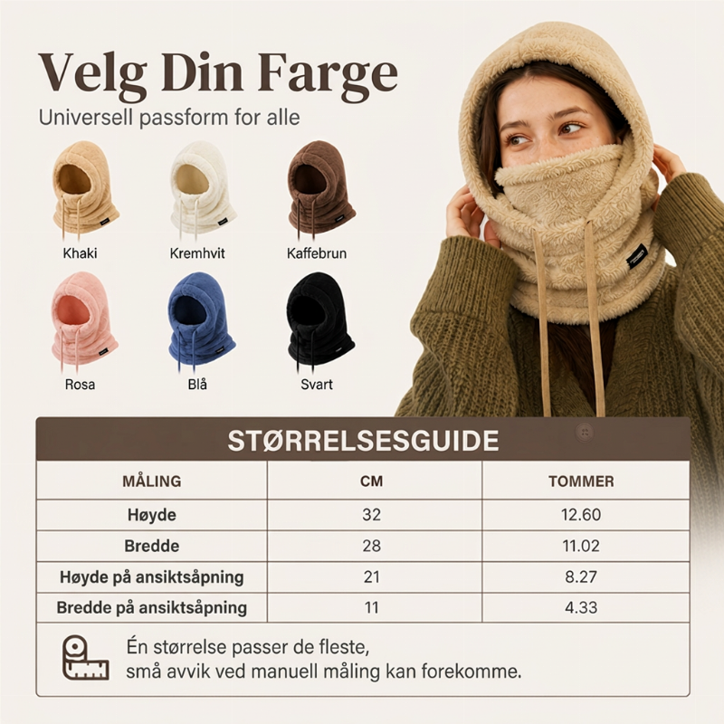 Unisex vindtett termisk sykkelbalaklava