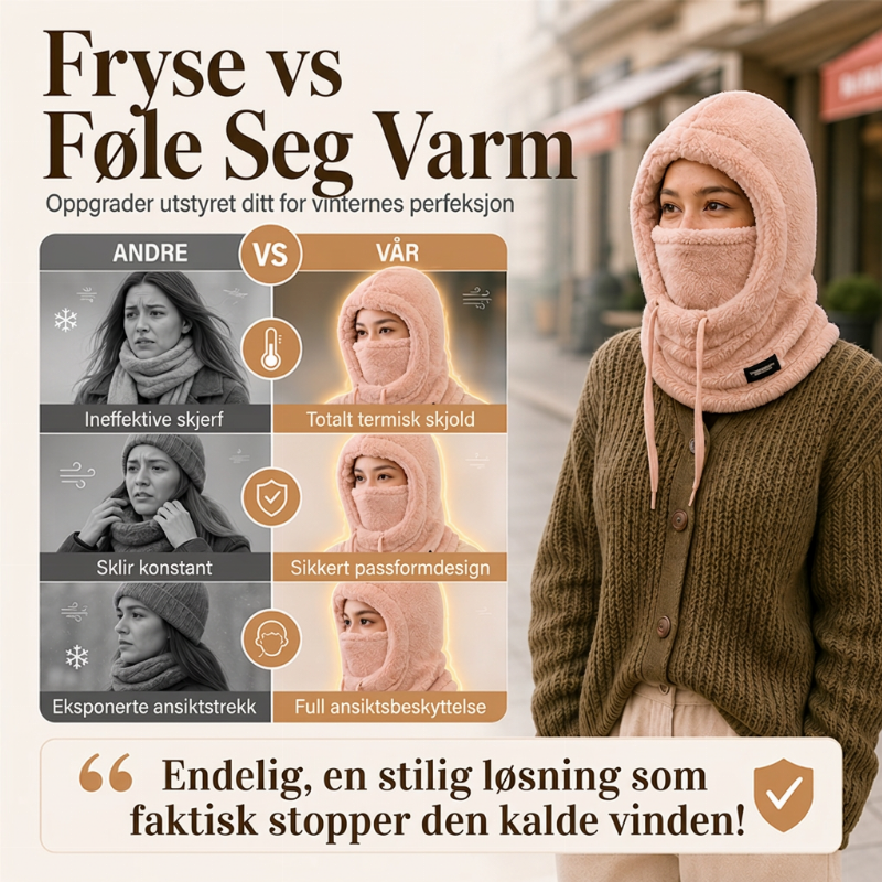 Unisex vindtett termisk sykkelbalaklava