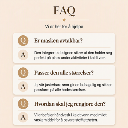 Unisex vindtett termisk sykkelbalaklava