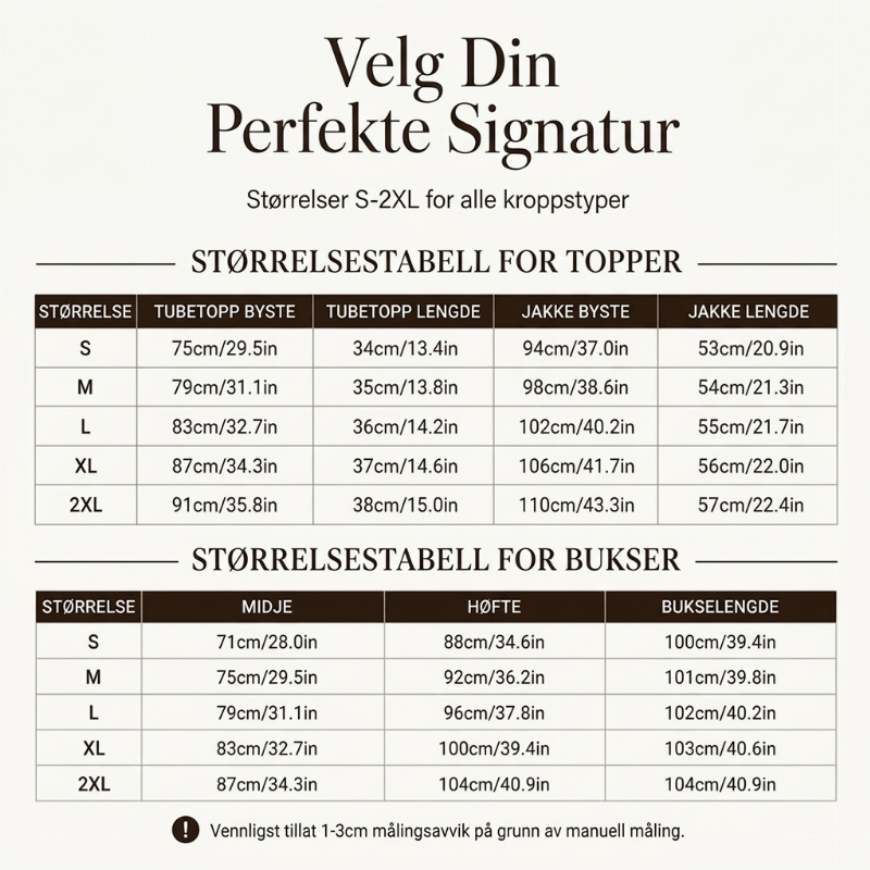 3-dels sett for kvinner: Cardigan, tube-topp og bukse