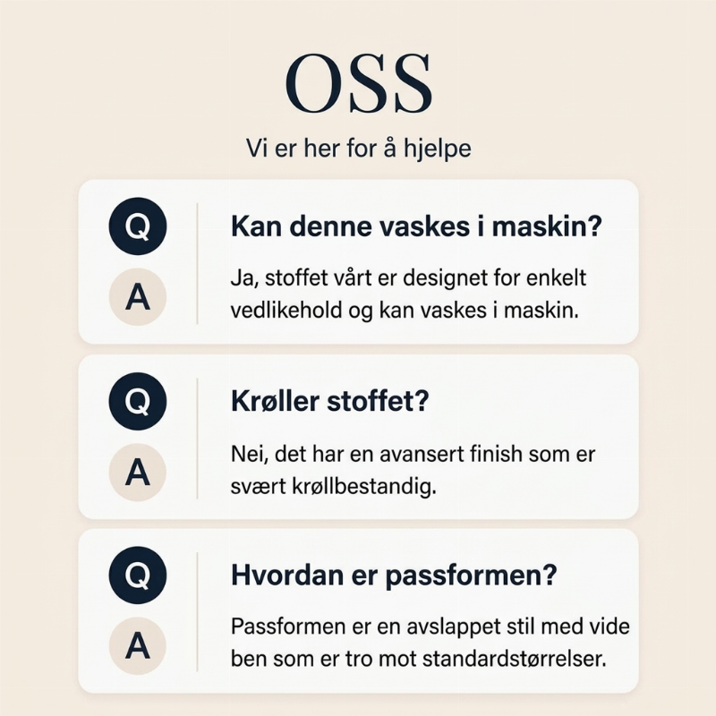 Avslappende bredbukse med høy midje for kvinner