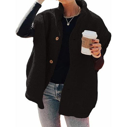 Varm, avslappet sherpa-vest for kvinner