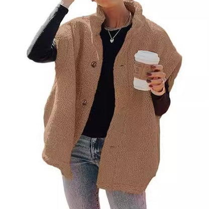 Varm, avslappet sherpa-vest for kvinner