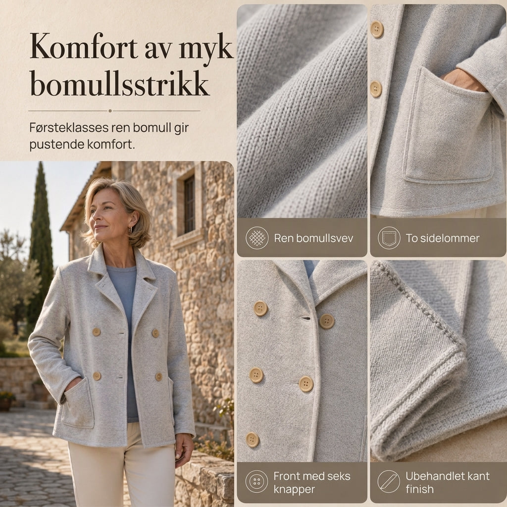 Klassisk ytterjakke i ensfarget design