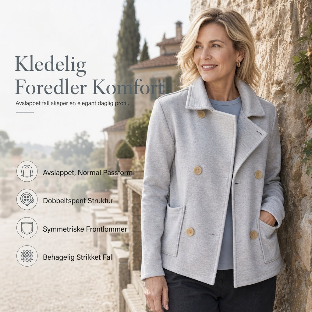 Klassisk ytterjakke i ensfarget design
