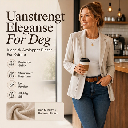 Klassisk enkelt-knapps dressjakke for kvinner