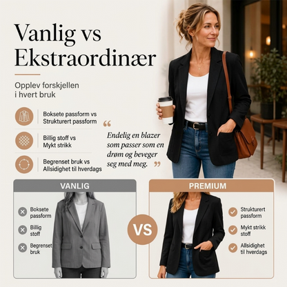 Klassisk enkelt-knapps dressjakke for kvinner